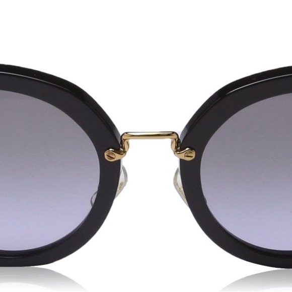 Miu Miu Gold and Black Sunglasses - Picture 4 of 8